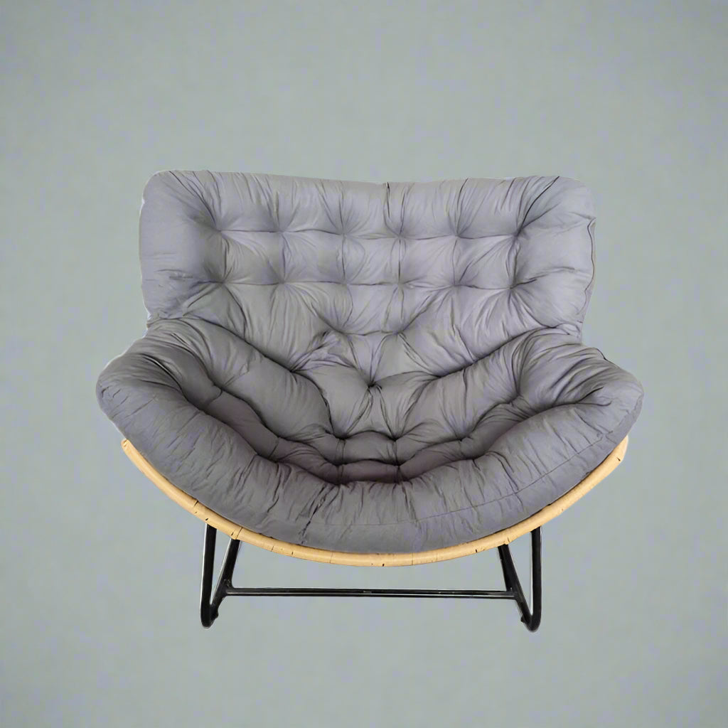 Cozy Rocking Chair for Two – Indoor/Outdoor Lounge Chair with Cushions for Patio & Home Seating