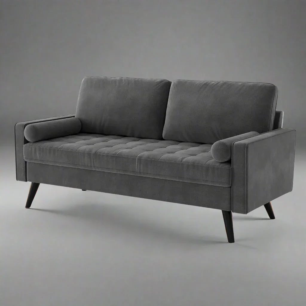 New 69.7" Modern Velvet Sofa – Upholstered Living Room Couch with Tufted Back | Model BT2555