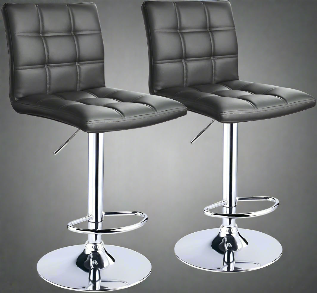 Adjustable Swivel Leather Bar Stool – Modern Padded Counter Chair (1 or 2 Pack)