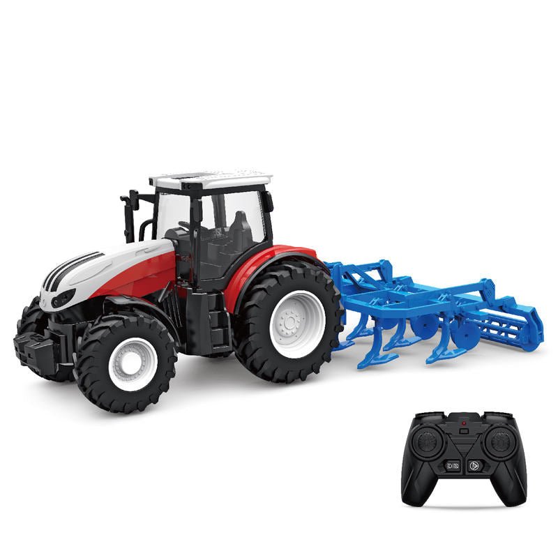 NEW Kids RC Farm Car Tractors Trailer Truck Toy – 2.4G “Follow Me” Remote Control Tractor with Plow YKN0169A