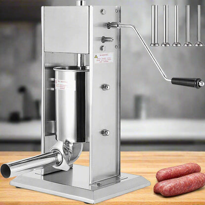 Stainless Steel Vertical Sausage Stuffer – 3L & 5L Capacity Options
